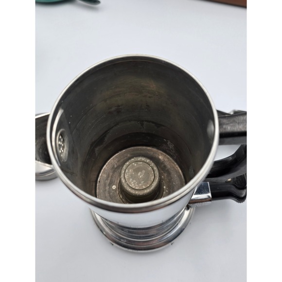 Empire Coffeepot USA Teal Melamine Tea Cups Saucers Spoons Set 2 Vintage - Picture 14 of 16